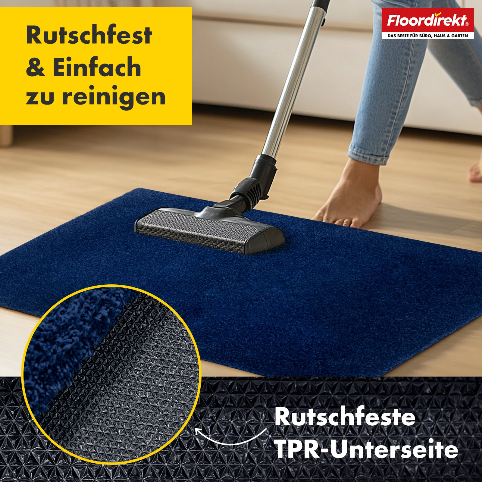 Tapis anti-salissures | Nasa | Tapis de sol souple et absorbant en polyester avec dessous antidérapant | Différentes couleurs et tailles disponibles