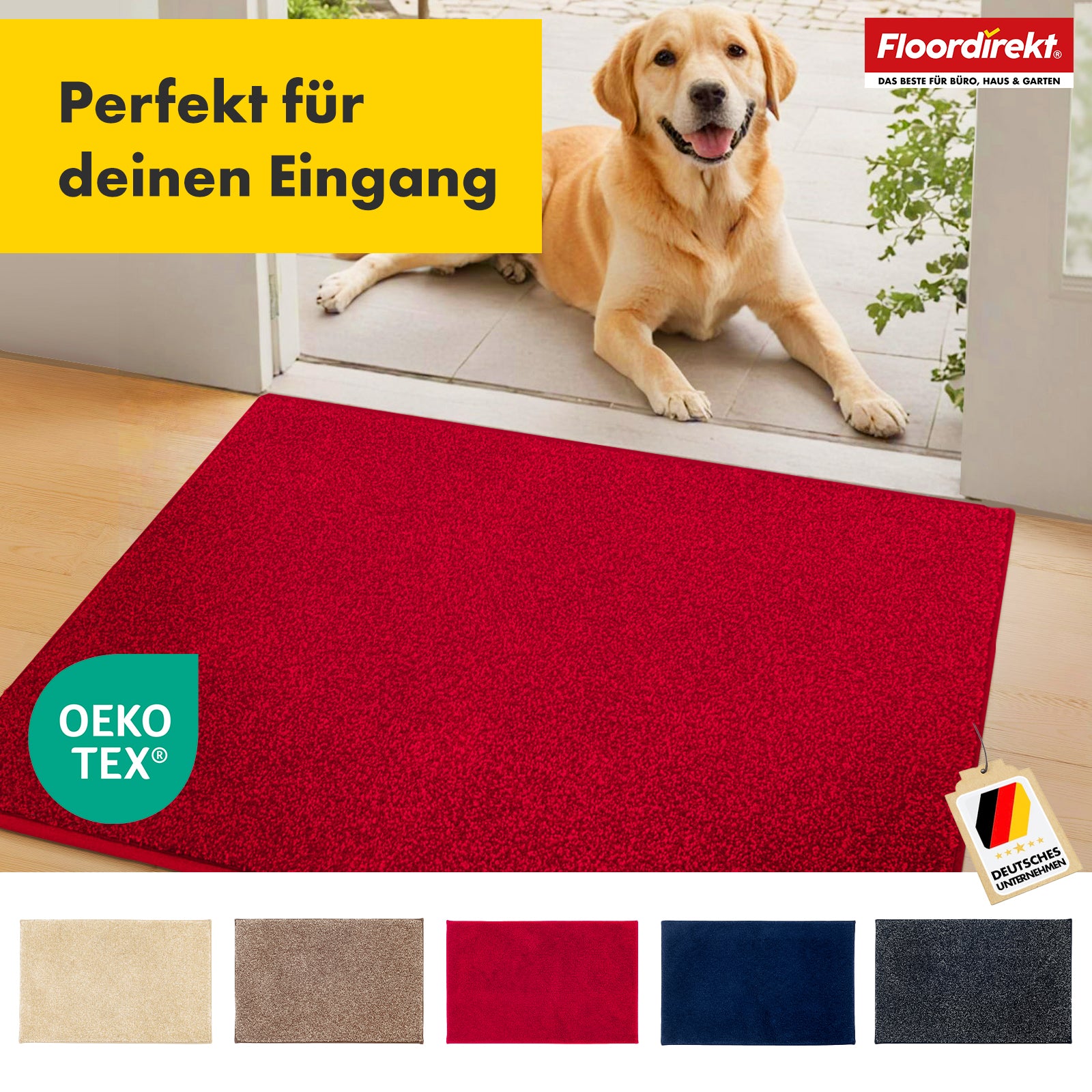 Tapis anti-salissures | Nasa | Tapis de sol souple et absorbant en polyester avec dessous antidérapant | Différentes couleurs et tailles disponibles