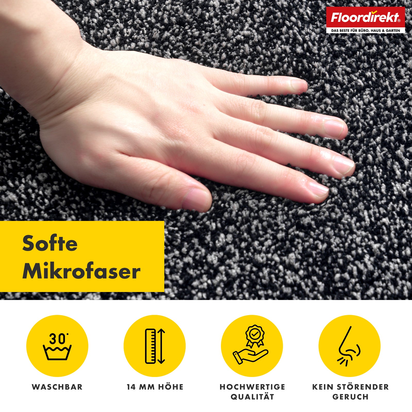 Tapis anti-salissures | Nasa | Tapis de sol souple et absorbant en polyester avec dessous antidérapant | Différentes couleurs et tailles disponibles