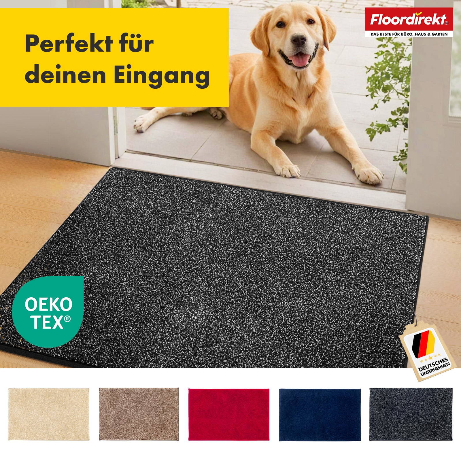 Tapis anti-salissures | Nasa | Tapis de sol souple et absorbant en polyester avec dessous antidérapant | Différentes couleurs et tailles disponibles