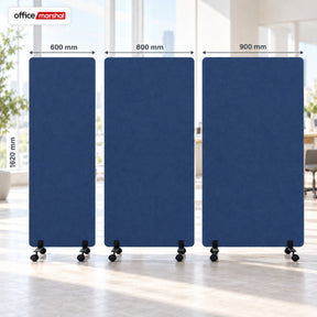 Cloison acoustique mobile sur roulettes | Silent Stand | Séparateur d'espace en polyester | 3 tailles