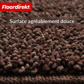 Tapis d’escalier | Madrid | Tapis de marche shaggy demi-rond, autocollant & insonorisant