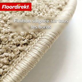 Tapis d’escalier | Madrid | Tapis de marche shaggy demi-rond, autocollant & insonorisant