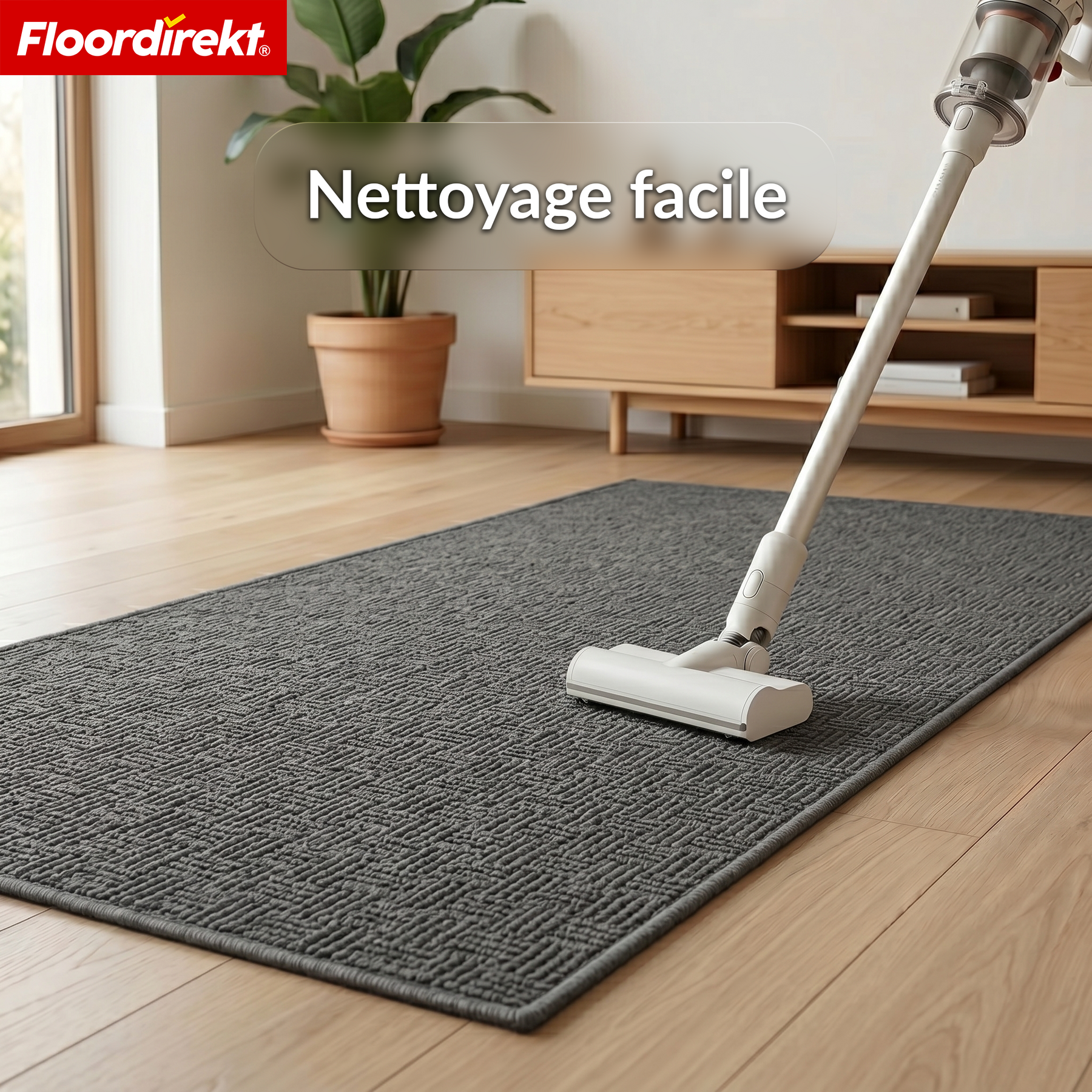 Tapis de couloir | Monaco | Tapis étroit avec bordure, facile d’entretien & résistant
