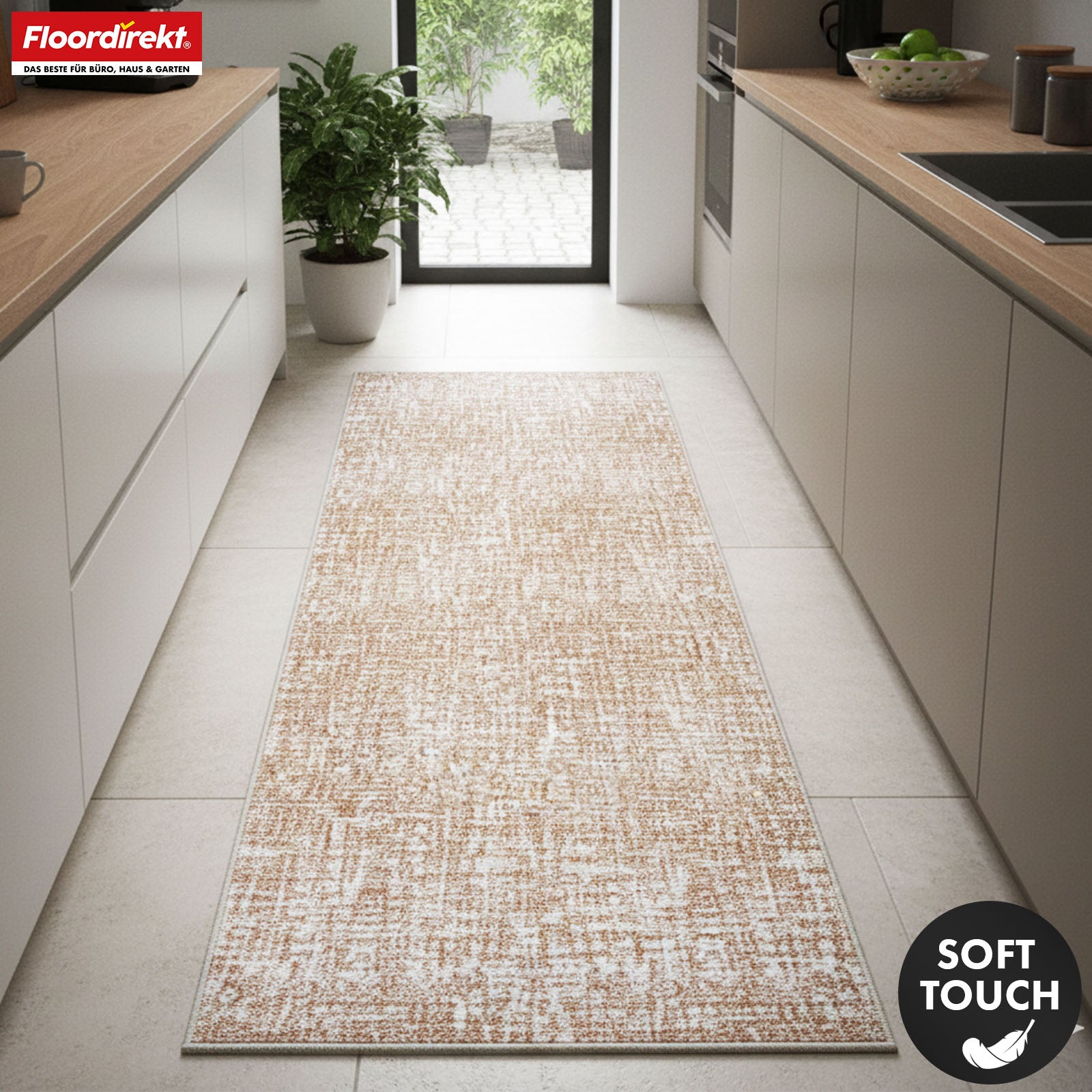 Tapis coureur | Tessaro | Tapis moderne pour couloir, cuisine et entrée | Antidérapant, facile à entretenir & durable | Disponible en plusieurs couleurs