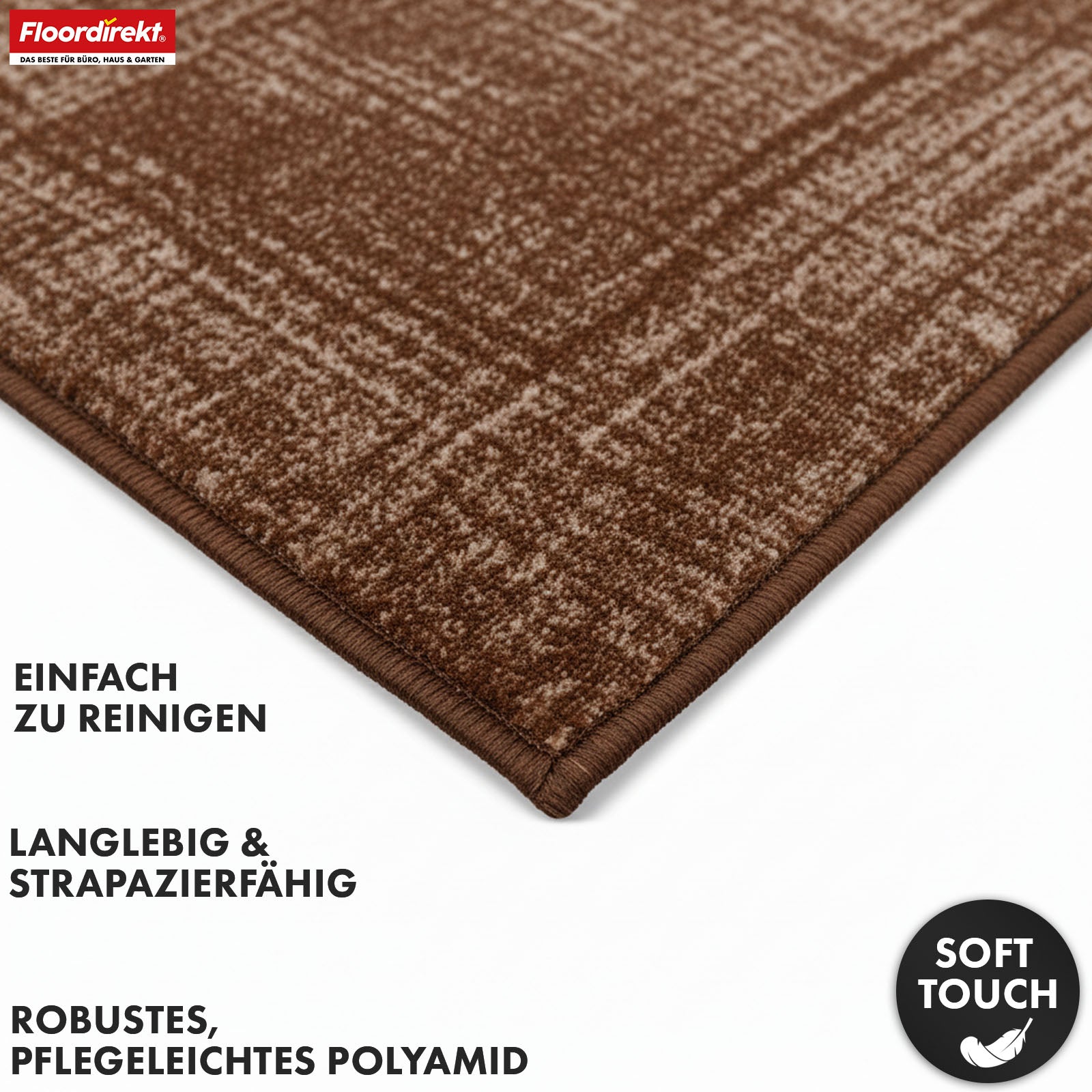 Tapis coureur | Tessaro | Tapis moderne pour couloir, cuisine et entrée | Antidérapant, facile à entretenir & durable | Disponible en plusieurs couleurs