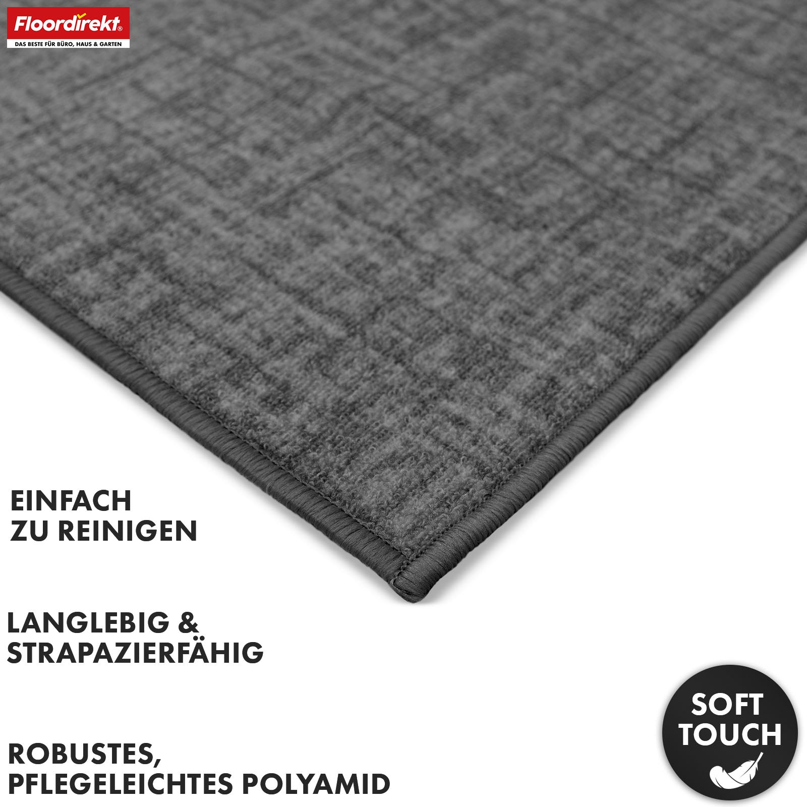 Tapis coureur | Tessaro | Tapis moderne pour couloir, cuisine et entrée | Antidérapant, facile à entretenir & durable | Disponible en plusieurs couleurs