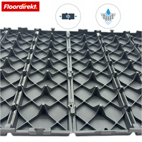 Dalles de terrasse | Elyse | Gris | Dalles clipsables 30x30 cm en polypropylène | Résistantes aux intempéries, faciles d’entretien & simples à poser