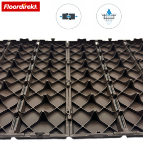 Dalles de terrasse | Majestic | Marron | 30x30 cm Dalles clipsables effet lames de bois | Résistantes aux intempéries & faciles d’entretien