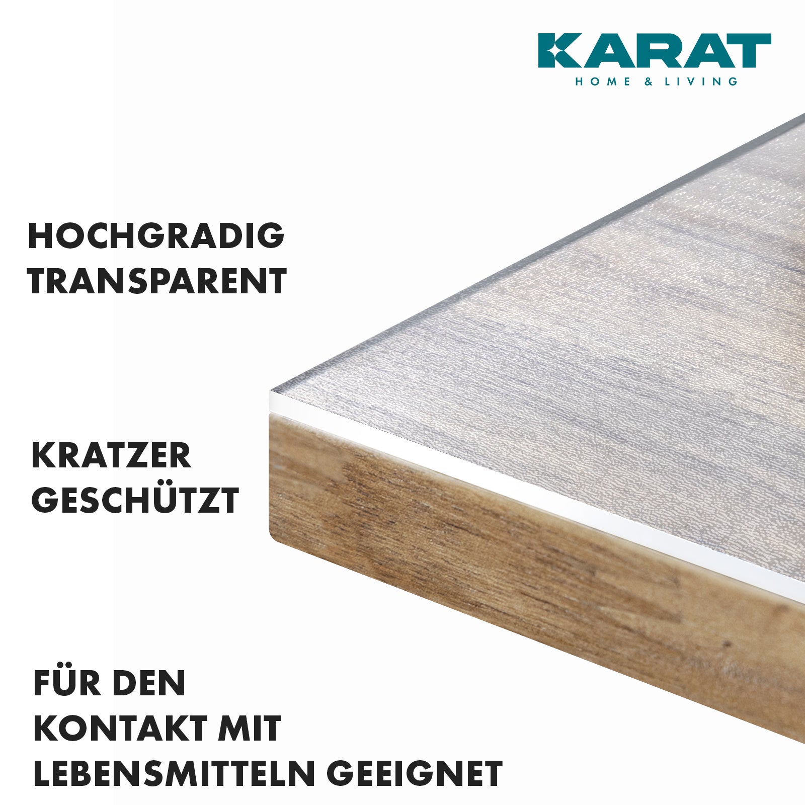 Film transparent mat pour table, coupe droite | Crystal | Film protecteur mat pour tables | Découpe sur mesure