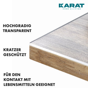 Film transparent mat pour table, coupe droite | Crystal | Film protecteur mat pour tables | Découpe sur mesure