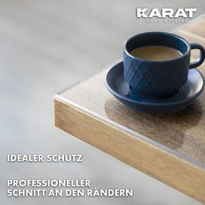 Film transparent mat pour table, coupe droite | Crystal | Film protecteur mat pour tables | Découpe sur mesure