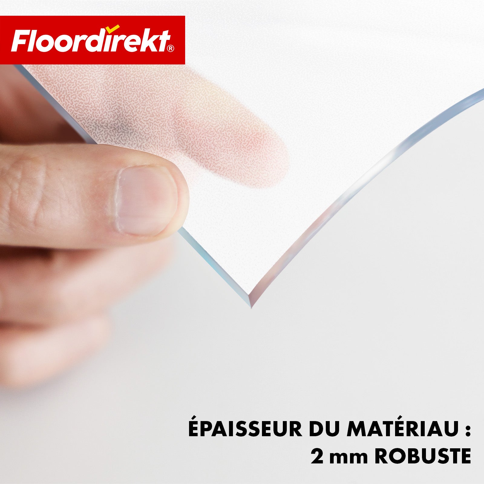 Film de table | Neo Milky | Protection de table semi-transparente blanc laiteux sur mesure avec bord biseauté