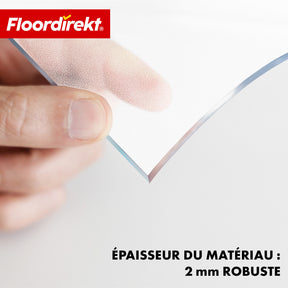 Film de table | Neo Milky | Protection de table semi-transparente blanc laiteux sur mesure avec bord biseauté