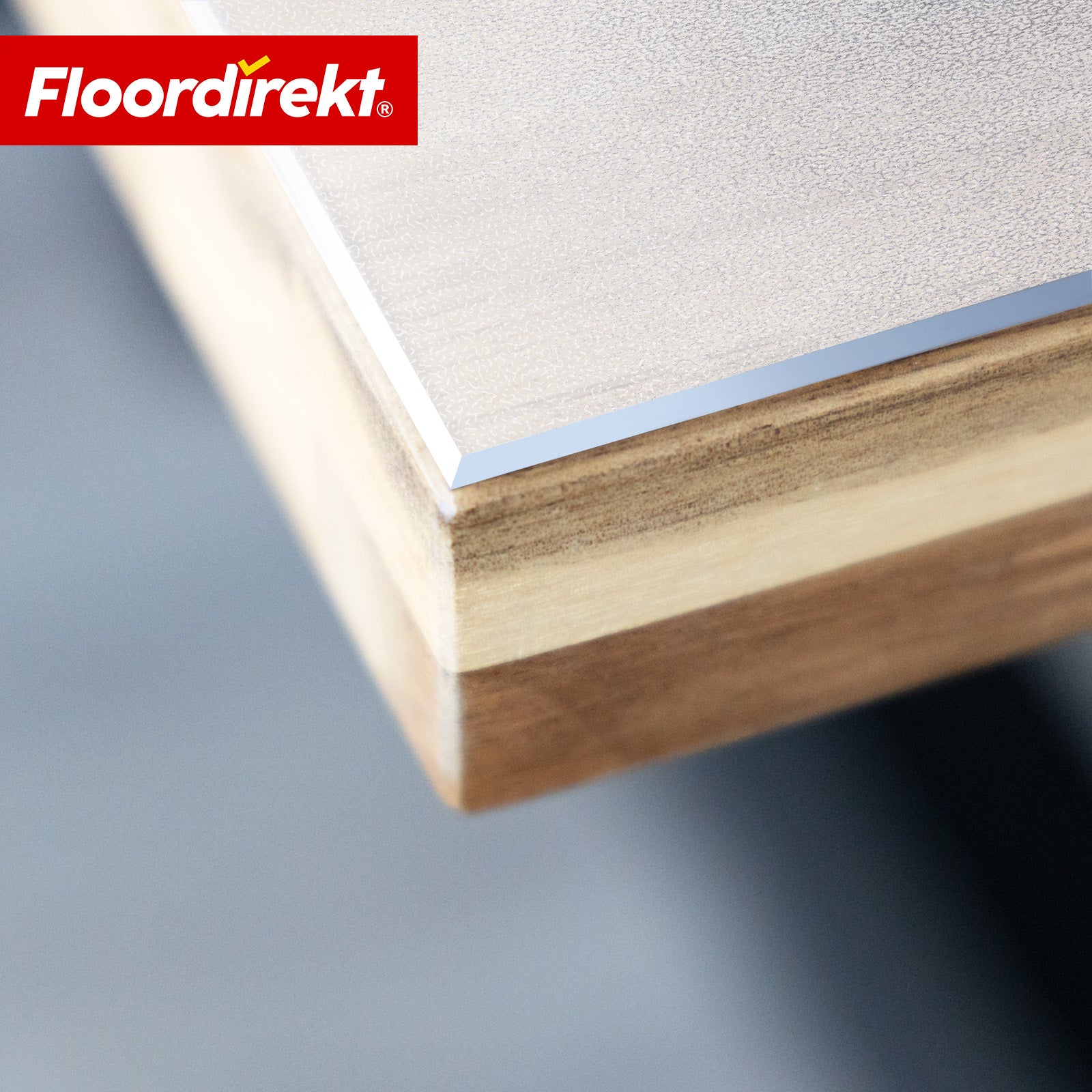 Film de table | Neo Milky | Protection de table semi-transparente blanc laiteux sur mesure avec bord biseauté