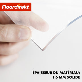 Film de table | Neo Milky | Protection de table semi-transparente blanc laiteux sur mesure avec coupe droite