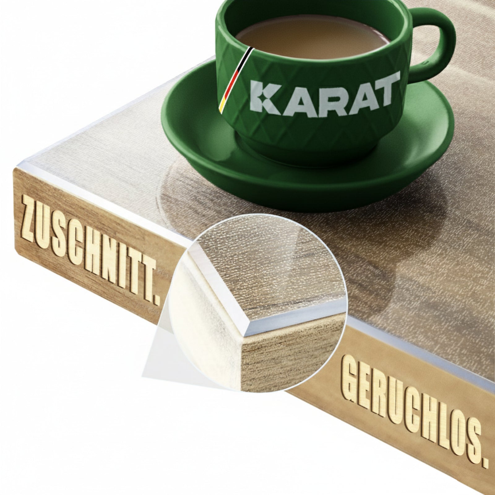 ✂ Film transparent mat pour table avec bords biseautés | Crystal | Film de protection mat pour tables | Découpe personnalisée