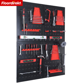 Mur à outils | Parker | Panneau perforé en métal avec accessoires | Support à outils pour atelier et garage