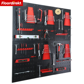 Mur à outils | Parker | Panneau perforé en métal avec accessoires | Support à outils pour atelier et garage