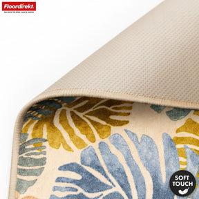 Tapis de salon | Amazonia | Tapis moderne à motif de feuilles | Antidérapant, résistant & facile d’entretien | Disponible en plusieurs tailles
