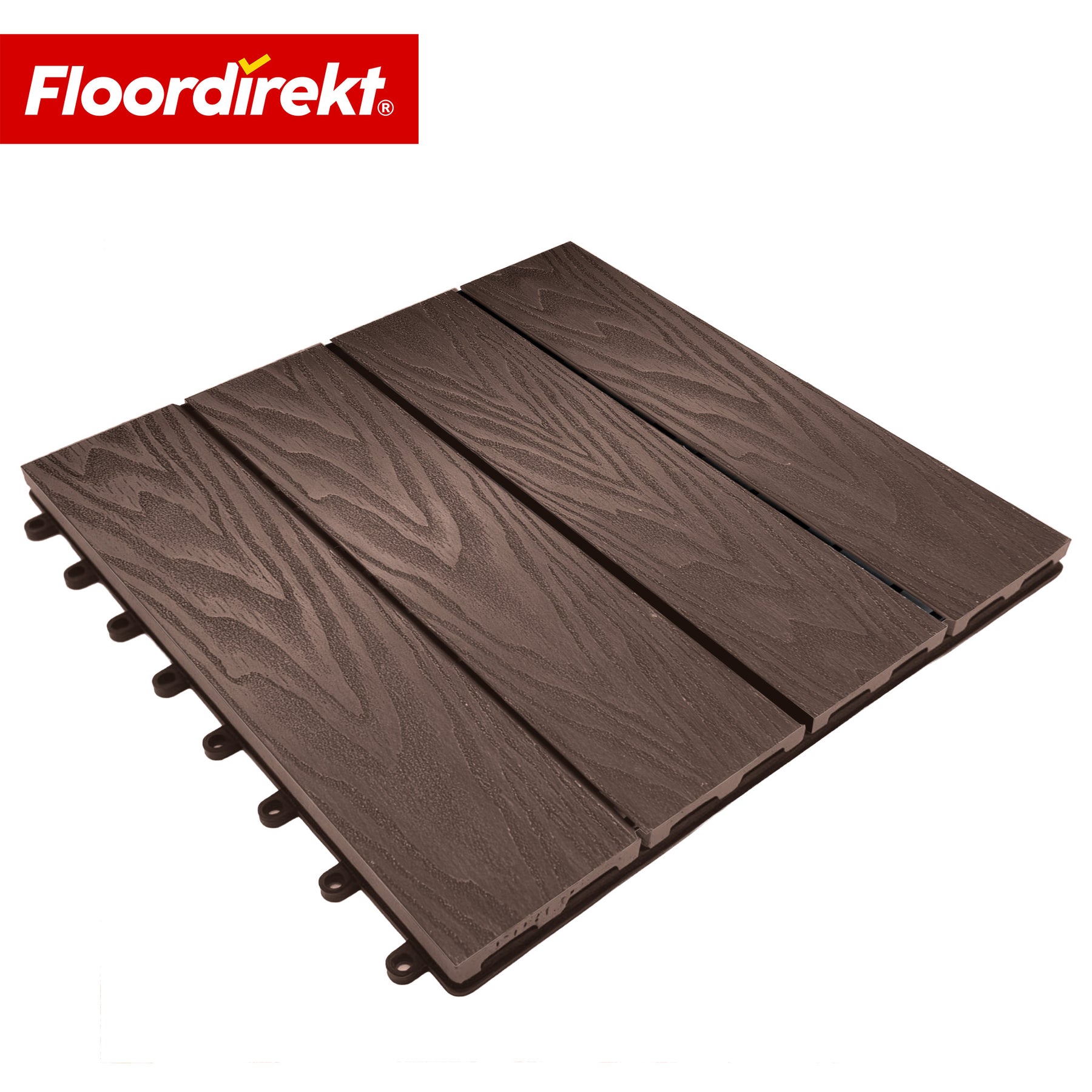 Dalle de terrasse WPC | Noble 3D | Dalle clipsable moderne 30 x 30 cm pour balcon & terrasse