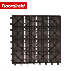 Dalle de terrasse WPC | Noble 3D | Dalle clipsable moderne 30 x 30 cm pour balcon & terrasse