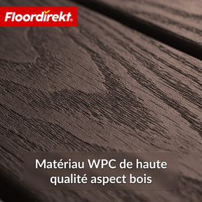 Dalle de terrasse WPC | Noble 3D | Dalle clipsable moderne 30 x 30 cm pour balcon & terrasse