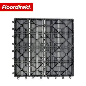 Dalle de terrasse WPC | Noble 3D | Dalle clipsable moderne 30 x 30 cm pour balcon & terrasse