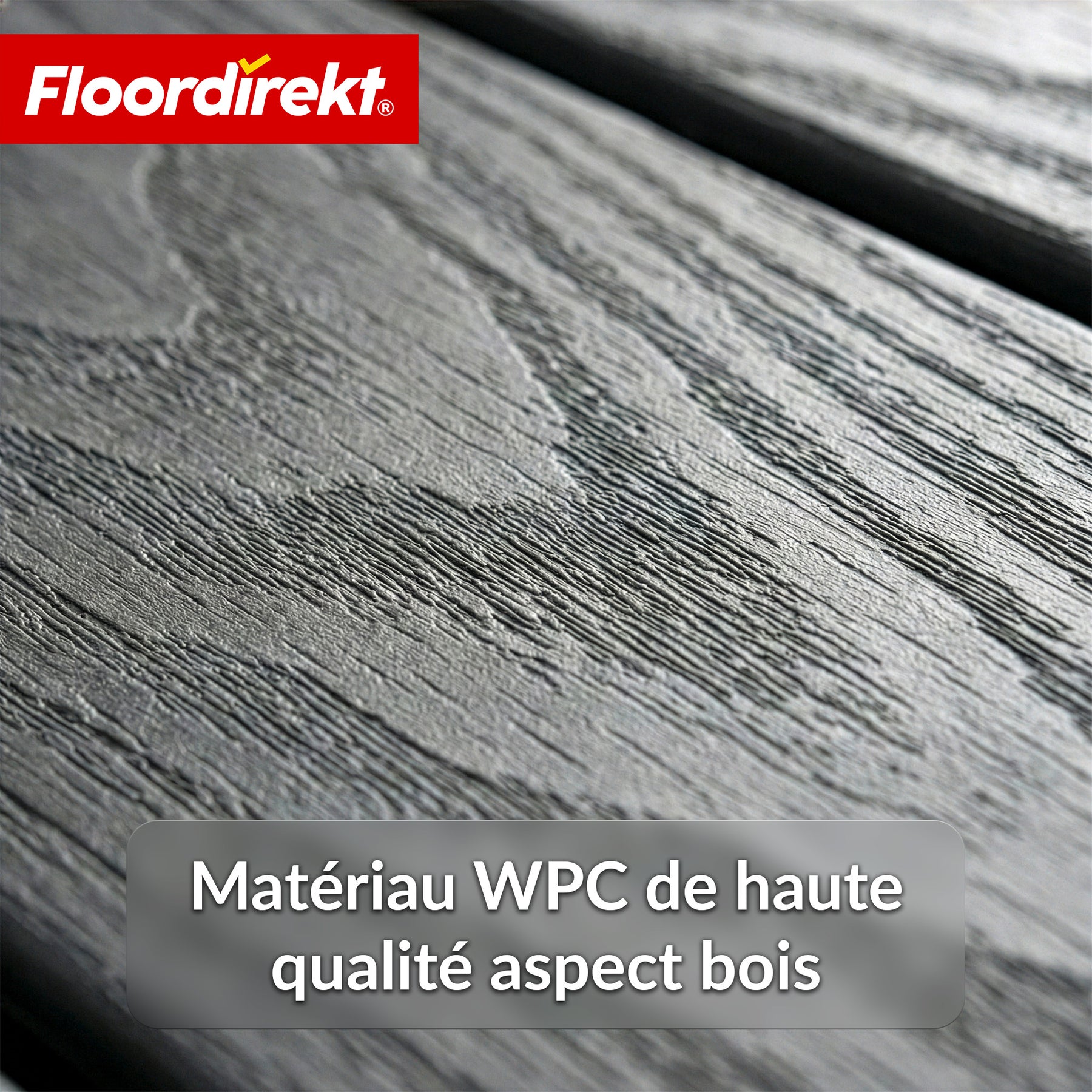 Dalle de terrasse WPC | Noble 3D | Dalle clipsable moderne 30 x 30 cm pour balcon & terrasse