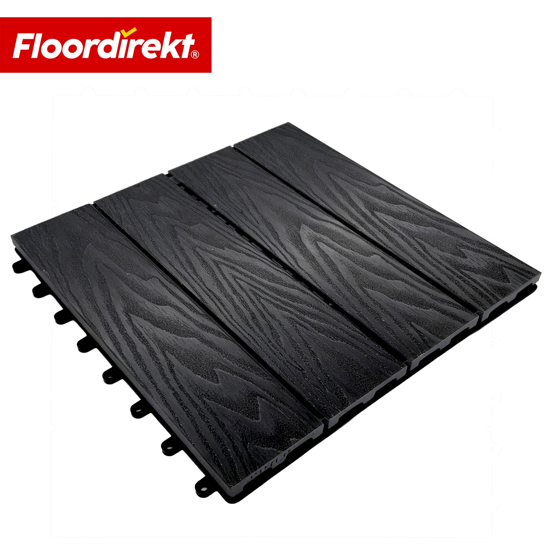 Dalle de terrasse WPC | Noble 3D | Dalle clipsable moderne 30 x 30 cm pour balcon & terrasse