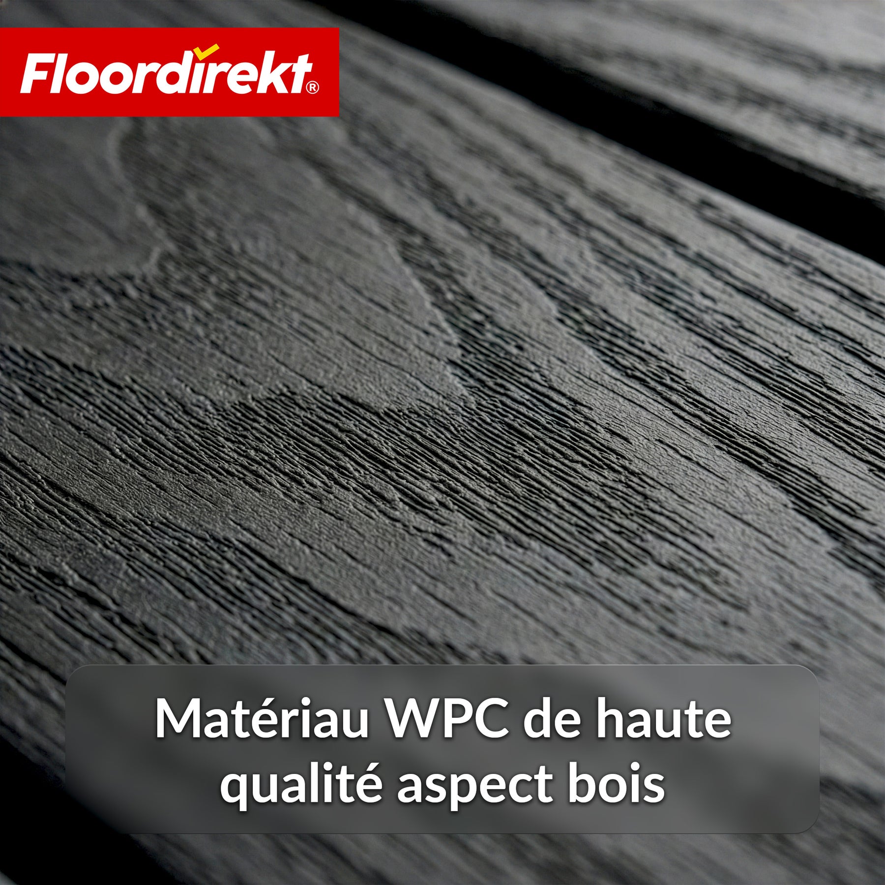 Dalle de terrasse WPC | Noble 3D | Dalle clipsable moderne 30 x 30 cm pour balcon & terrasse