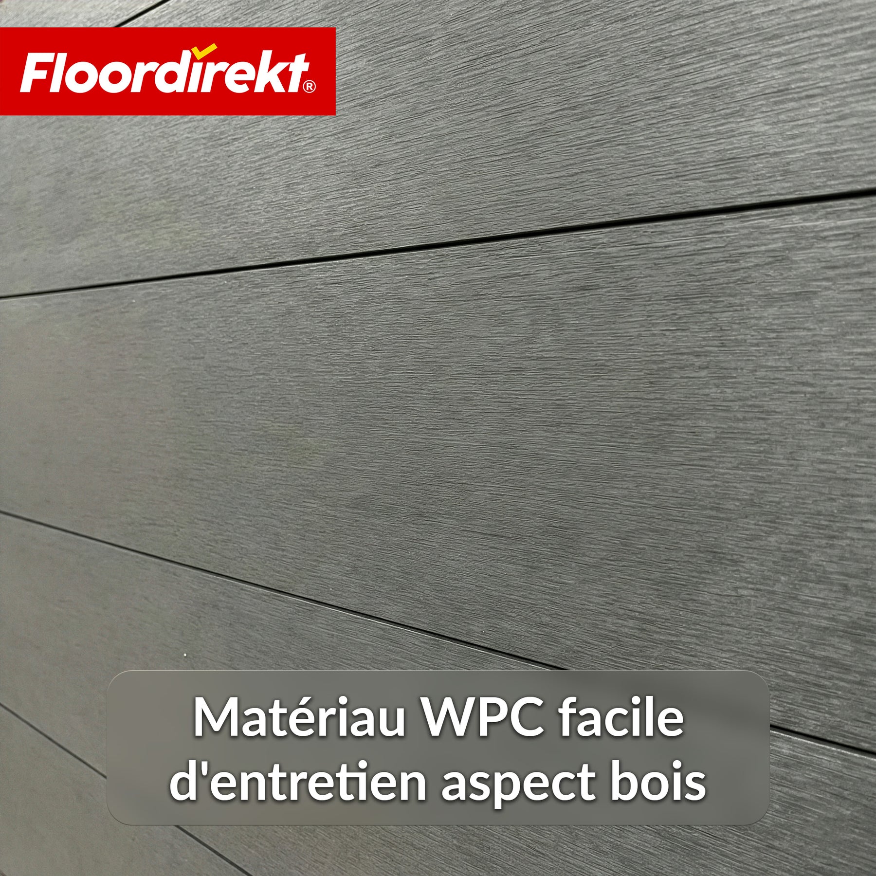 Clôture brise-vue en WPC | Ponza | 180 x 180 cm | Brise-vue et brise-vent moderne en noir avec poteaux en aluminium